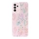 Funda De Silicona Dura Samsung Galaxy A14 4G/5G Blanco Corazones Con Protector De Cámara