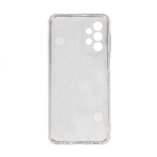 Funda De Silicona TPU Samsung Galaxy A23 4G/5G Blanco Con Protector De Cámara Y Tira De Mano Design 6