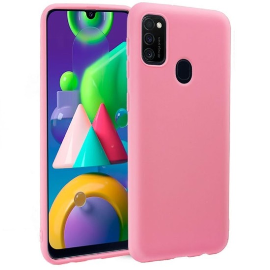 Funda De Gel De Silicona Samsung Galaxy M21 Rosa Robusta