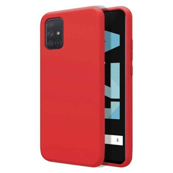 Funda De Gel De Silicona Samsung Galaxy A71 Rojo Robusta