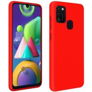 Funda De Gel De Silicona Samsung Galaxy M21 Rojo Robusta