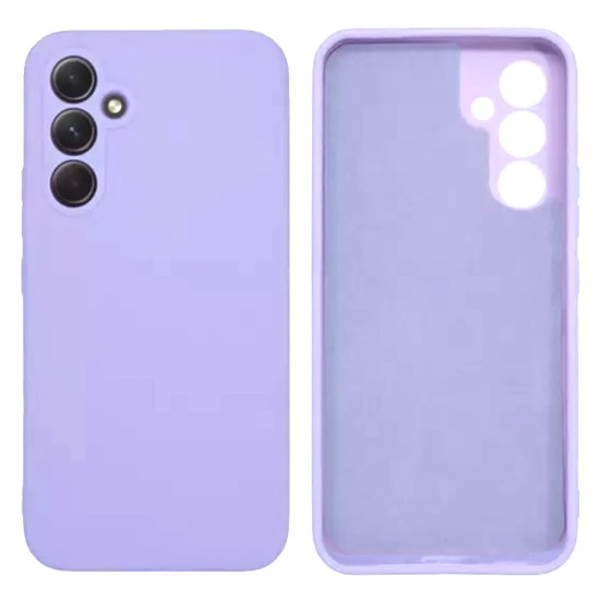 Funda De Gel De Silicona Samsung Galaxy A54 5G Lila Robusta Con Protector De Cámara