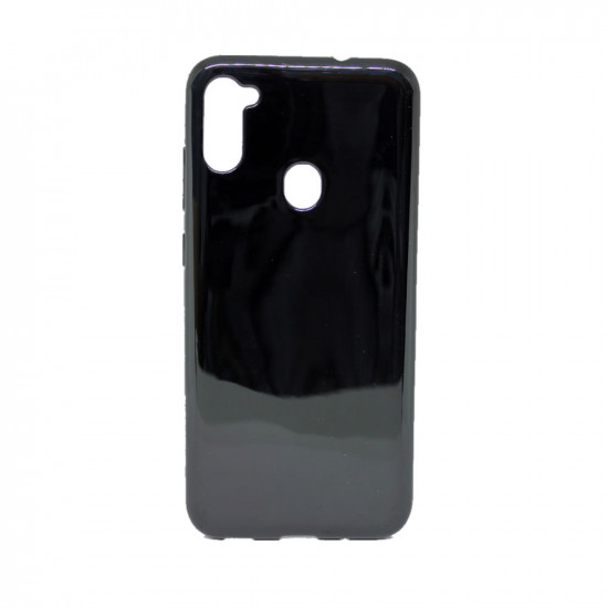 Samsung Galaxy A11 Black Shiny Silicone Gel Case