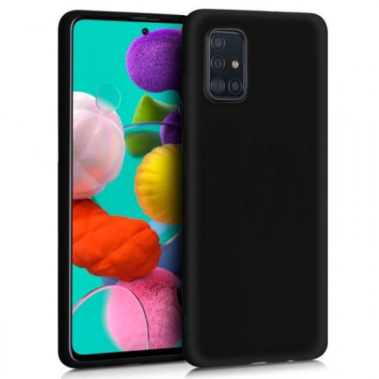 Capa Silicone Gel Samsung Galaxy A51 / A31 / M40s Preto Com Protetor De Câmera Robusta