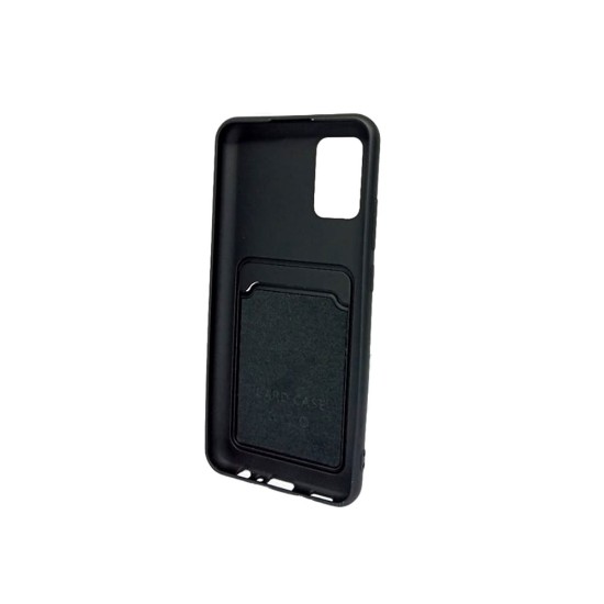 Samsung Galaxy A02S Black Silicone Gel Case Card Pocket
