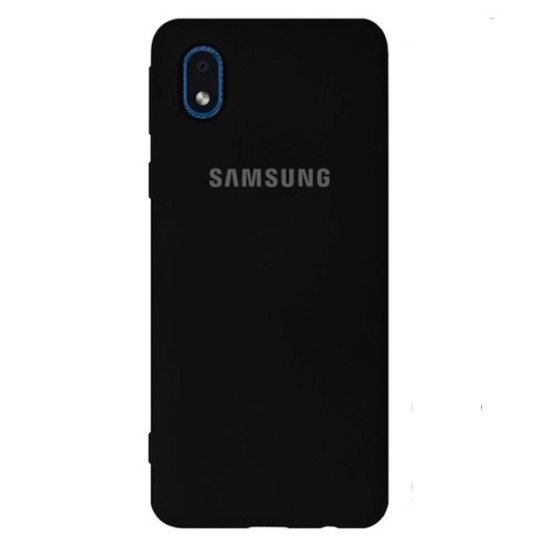 Funda De Gel De Silicona Samsung Galaxy A01 Core Negro Premium