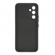 Capa Silicone Gel Samsung Galaxy A34 5g Preto Com Protetor De Câmera E Janela Deslizante