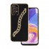 Samsung Galaxy A23 4G/5G Black Silicone Gel Case With Camera Protector And Chain Design 4