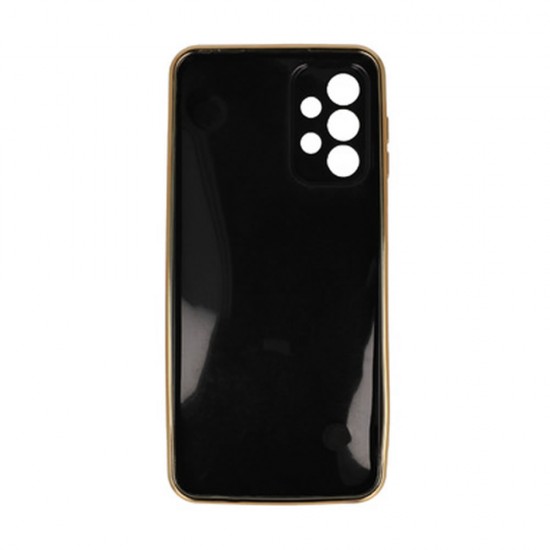 Capa Silicone Gel Samsung Galaxy A23 4g/5g Preto Com Protetor De Câmera E Corrente Design 4