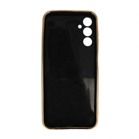 Funda De Silicona Gel Samsung Galaxy A14 4G/5G Negro Con Protector De Cámara Y Tira De Mano Design 3