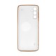 Funda De Silicona Gel Samsung Galaxy A14 4G/5G Blanco Con Protector De Cámara Y Tira De Mano Design 3