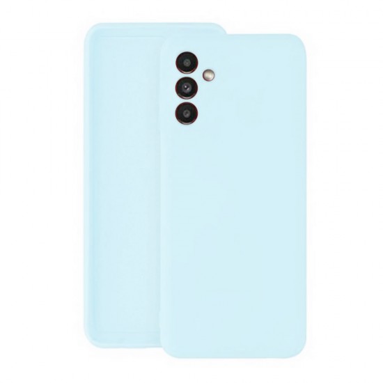 Funda De Gel De Silicona Samsung Galaxy A14 4G/5G Azul Claro Con Protector De Cámara