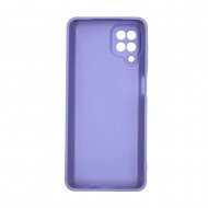 Capa Silicone Gel Samsung Galaxy A12 5g Roxo Abstrato Com Protetor De Câmera