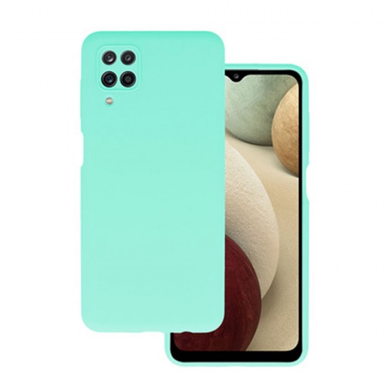 Capa Silicone Gel Samsung Galaxy A12 / A125 Verde Com Protetor De Câmera