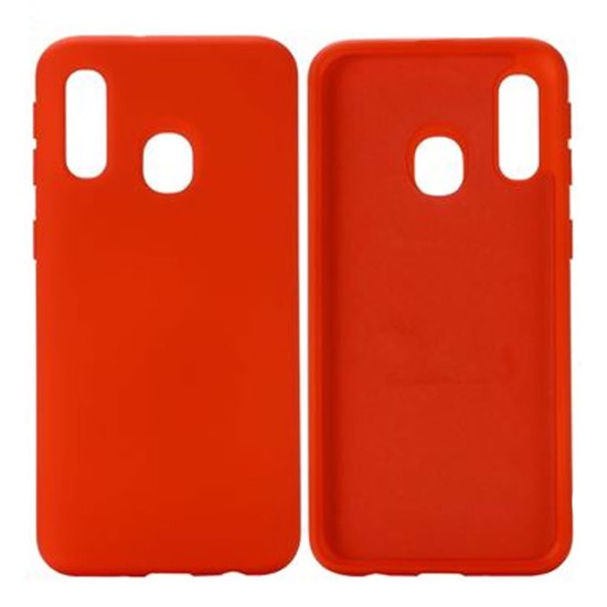 Funda De Gel De Silicona Samsung Galaxy A40 Rojo Robusta