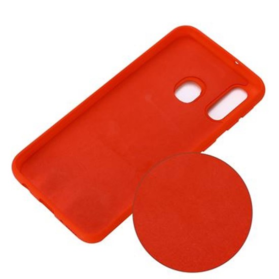 Funda De Gel De Silicona Samsung Galaxy A40 Rojo Robusta