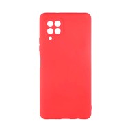 Capa Silicone Gel Samsung Galaxy A12/A125 Vermelho Com Protetor De Câmera