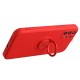 Funda De Gel De Silicona Samsung Galaxy A33 5g Rojo Con Protector De Cámara, Anillo Y Cadena