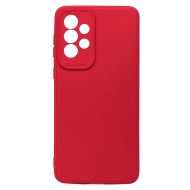 Capa Silicone Gel Samsung Galaxy A33 5g Vermelho Com Protetor De Câmera