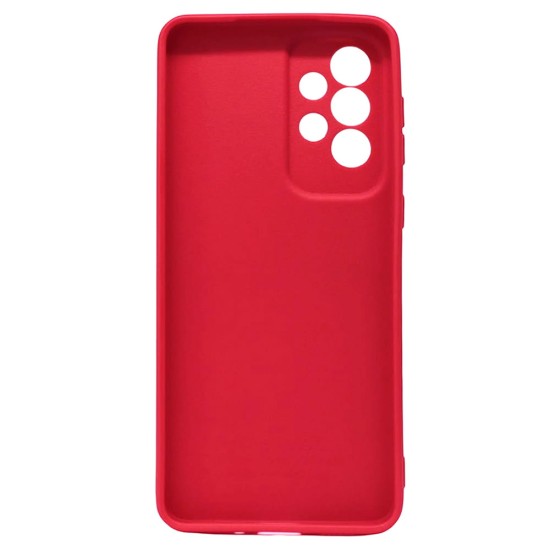 Capa Silicone Gel Samsung Galaxy A33 5g Vermelho Com Protetor De Câmera