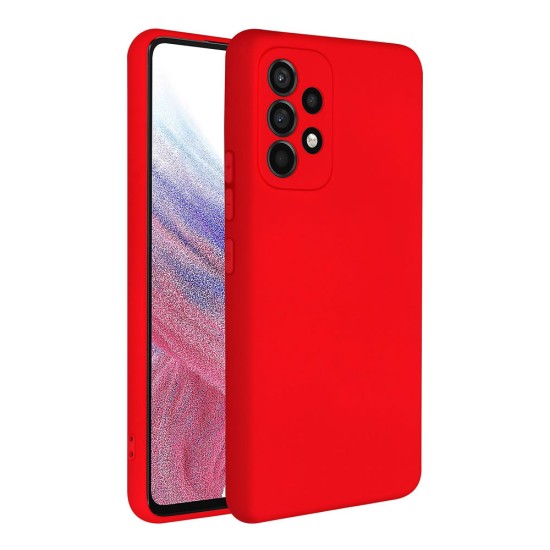 Capa Silicone Gel Samsung Galaxy A53 5g A536 Vermelho Com Protetor De Câmera Robusta