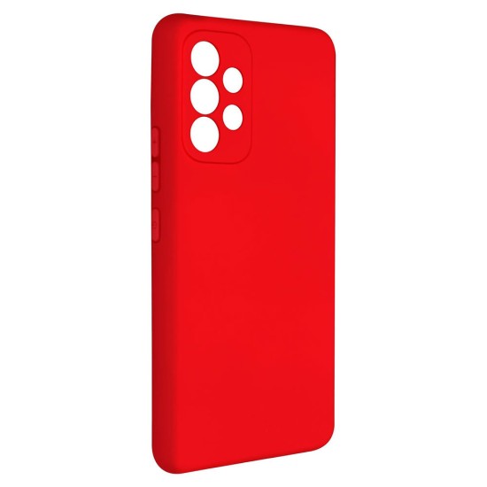 Funda De Gel De Silicona Samsung Galaxy A53 5G A536 Rojo Robusta Con Protector De Cámara