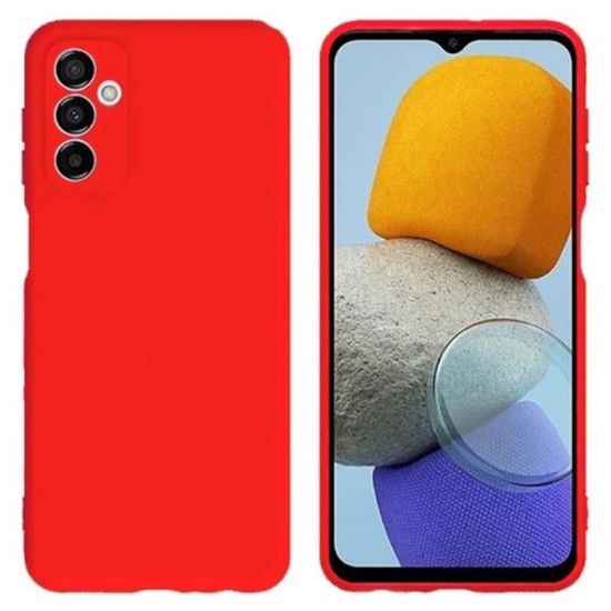 Funda De Silicona Samsung Galaxy M23 5G/M236 Rojo Con Protector De Cámara