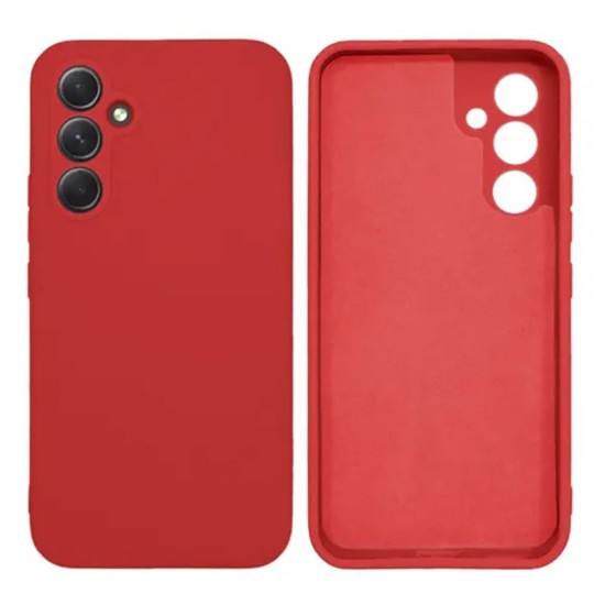 Capa Silicone Gel Samsung Galaxy A54 5g Vermelho Com Protetor De Câmera Robusta