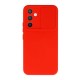 Capa Silicone Gel Samsung Galaxy A34 5g Vermelho Com Protetor De Câmera E Janela Deslizante