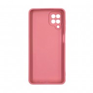 Capa Silicone Gel Samsung Galaxy A12 5g Rosa Abstrato Com Protetor De Câmera