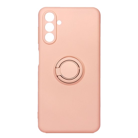 Funda De Gel De Silicona Samsung Galaxy A13 5G Rosa Claro Con Protector De Cámara, Anillo Y Cadena