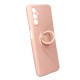 Funda De Gel De Silicona Samsung Galaxy A13 5G Rosa Claro Con Protector De Cámara, Anillo Y Cadena