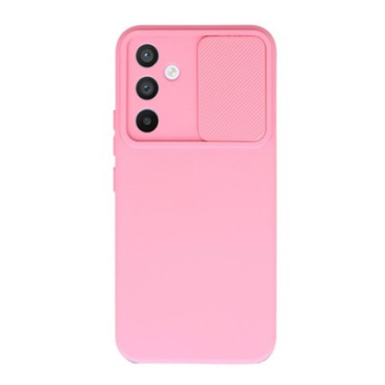 Samsung Galaxy A34 5G Pink With Camera Protector And Sliding Window Silicone Gel Case