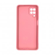 Capa Silicone Gel Samsung Galaxy A12 5g Rosa Clara Com Protetor De Câmera