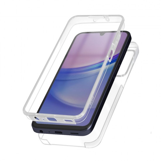 Samsung Galaxy A15 Transparent 360° Hard Silicone Case