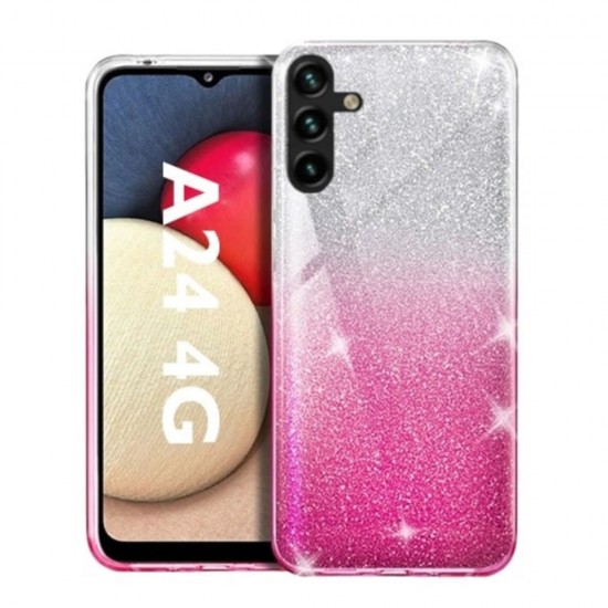 Samsung Galaxy A24 4G/A25 5G Pink Glitter Silicone Gel Case
