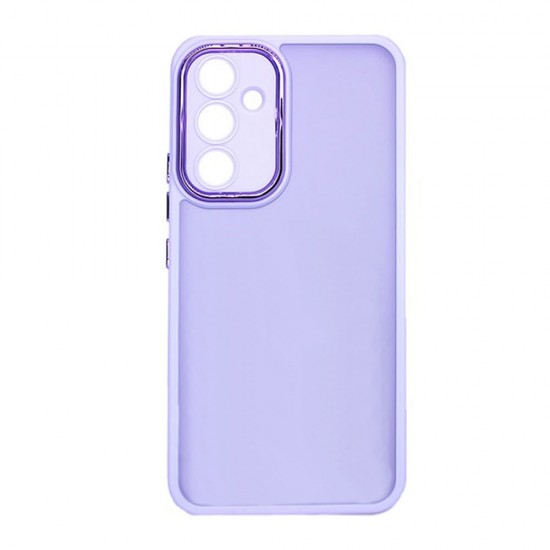 Capa Silicone Gel Bumper Samsung Galaxy A34 5g Lilás Com Lente Protetor De Câmera Elektro