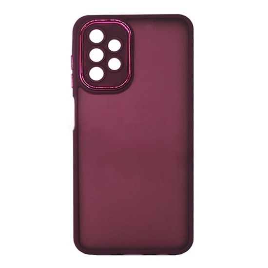 Capa Silicone Gel Bumper Samsung Galaxy A13 4g Roxo Com Lente Protetora De Câmera Elektro