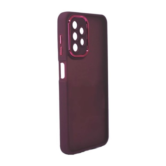 Capa Silicone Gel Bumper Samsung Galaxy A13 4g Roxo Com Lente Protetora De Câmera Elektro