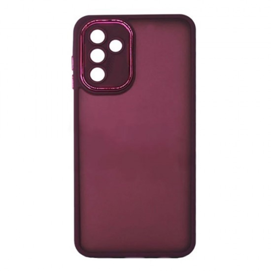 Capa Silicone Gel Bumper Samsung Galaxy A34 5g Roxo Com Lente Protetor De Câmera Elektro