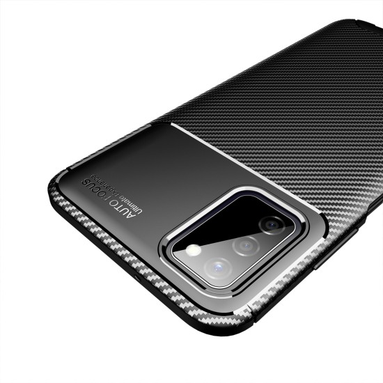 Funda De Gel De Silicona Carbon Samsung Galaxy A03s/A037 Negra Auto Focus Vennus