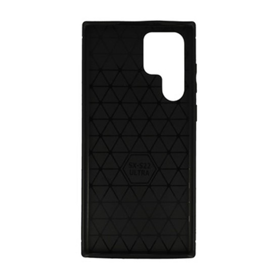 Funda De Gel De Silicona Carbon Samsung Galaxy S23 Ultra Negra