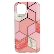 Funda De Gel De Silicona Con Diseño Samsung Galaxy A41 Rosa Cosmo Mármol