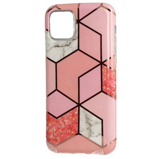 Funda De Gel De Silicona Con Diseño Samsung Galaxy A41 Rosa Cosmo Mármol