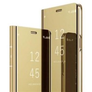 Capa Flip Cover Clear View Samsung Galaxy Note 10 Dourado