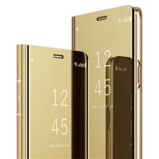 Funda Flip Cover Clear View Samsung Galaxy Note 10 Oro