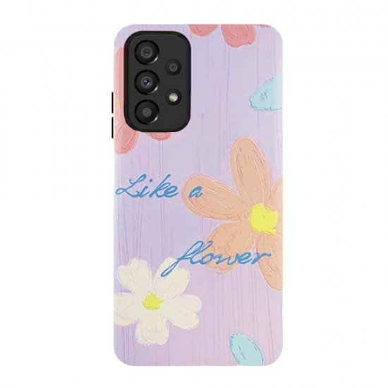 Funda De Silicona TPU Samsung Galaxy A33 Lila Like A Flower