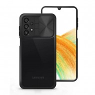 Funda De Silicona TPU Samsung Galaxy A23 5G Negra Auto Focus Con Ventana Deslizante