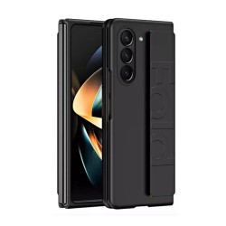 Capa Silicone Tpu Samsung Galaxy Z Fold6 Preto Com Suporte De Mão