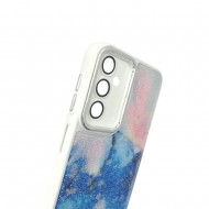 Samsung Galaxy A24 4G Blue Glitter Silicone TPU Case With Camera Lens Protector Elektro